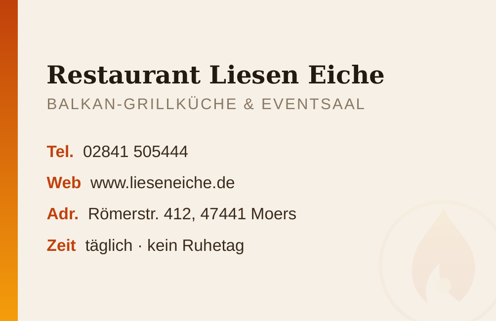 Visitenkarte Rückseite